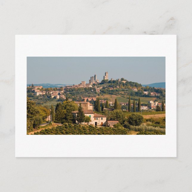 Hill town of of San Gimignano, Tuscany, Italy Postcard (Front)