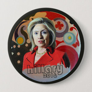 hillary 2016 10 cm round badge