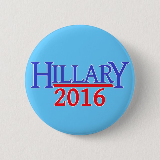 HILLARY 2016 6 CM ROUND BADGE (Front)