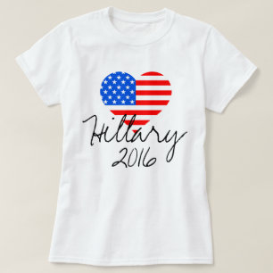 Hillary 2016: American Heart Flag Women's T-shirt