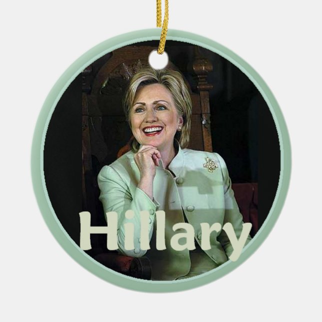 Hillary 2016 ceramic tree decoration (Front)