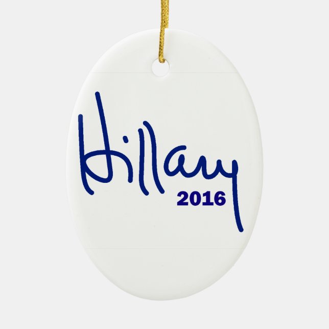 Hillary 2016 ceramic tree decoration (Front)