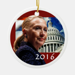 Hillary 2016 ceramic tree decoration