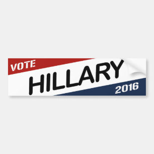 HILLARY 2016 DIAGONAL WEDGE -.png Bumper Sticker
