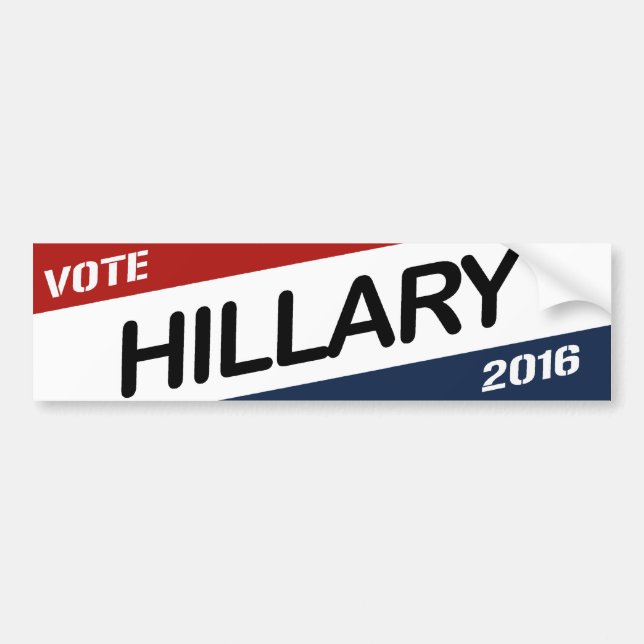 HILLARY 2016 DIAGONAL WEDGE -.png Bumper Sticker (Front)