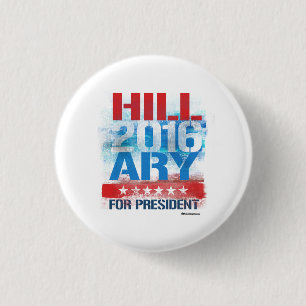 HILLARY 2016 - Graffiti Art 3 Cm Round Badge