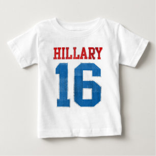 Hillary 2016, Grunge Retro Varsity Baby T-Shirt