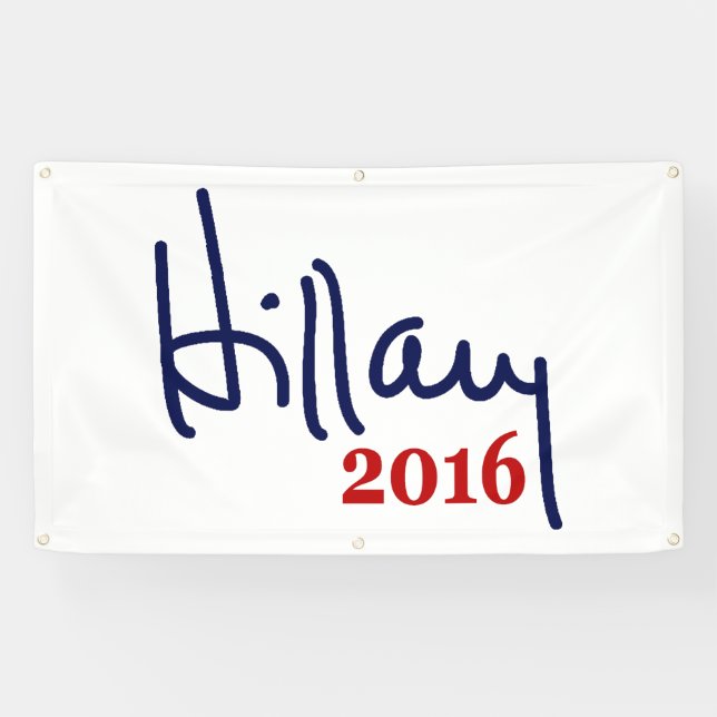 Hillary 2016 Signature Outdoor Banner (Horizontal)