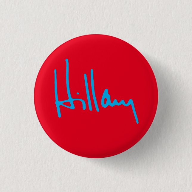 "Hillary” 3 Cm Round Badge (Front)