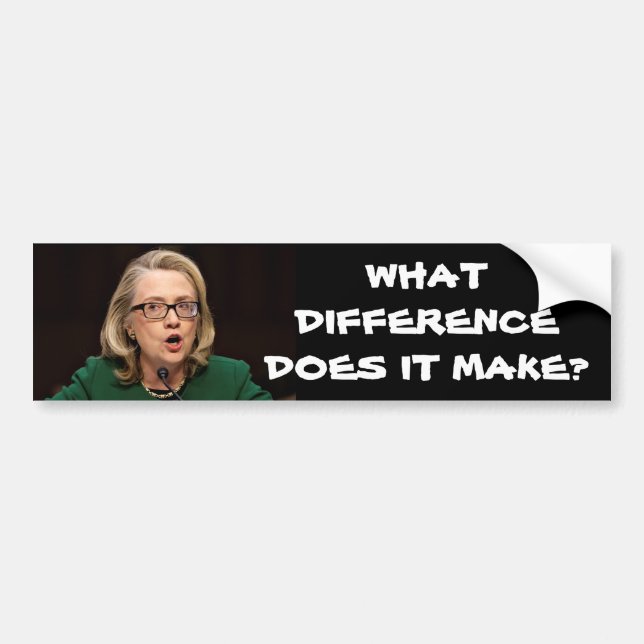 HILLARY BENGHAZI BUMPER STICKER (Front)