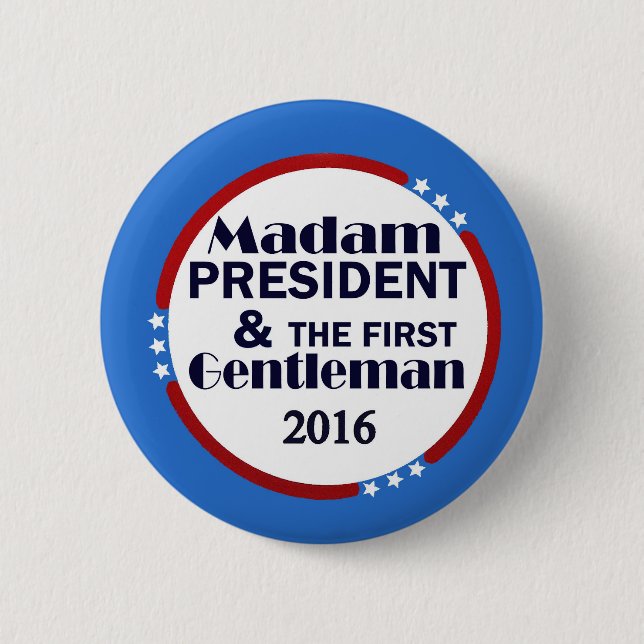 Hillary & Bill Clinton 6 Cm Round Badge (Front)