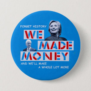 Hillary & Bill Clinton 7.5 Cm Round Badge