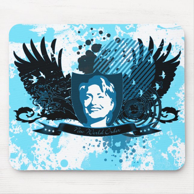 hillary clinton 08. new world order. mouse mat (Front)