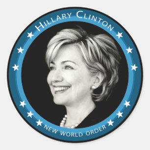 hillary clinton 08. picturesque. classic round sticker