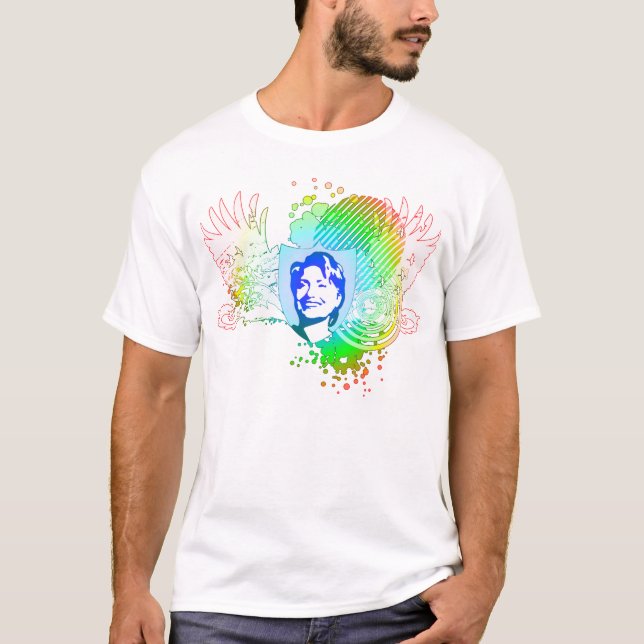 hillary clinton 08. rainbow fade. T-Shirt (Front)