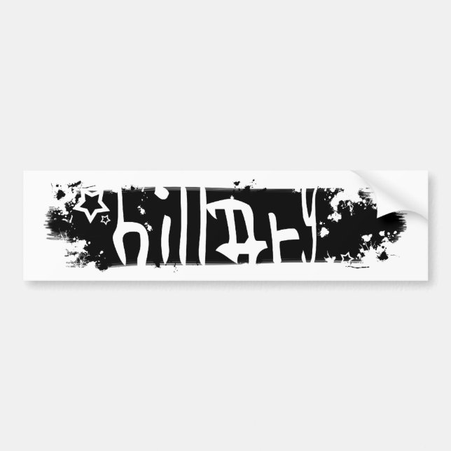 hillary clinton 08. scratched out. bumper sticker (Front)