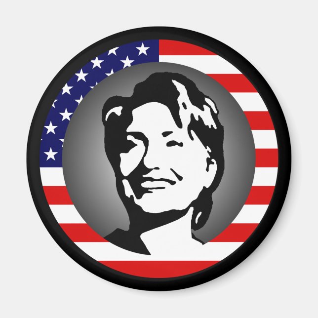 hillary clinton 08. us flag. magnet (Front)