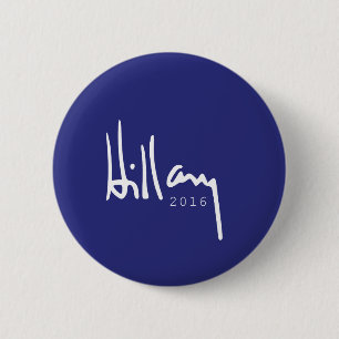 Hillary Clinton 2016 Campaign Blue Pinback Button