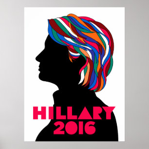 Hillary Clinton 2016 Campaign Retro Poster (Large)