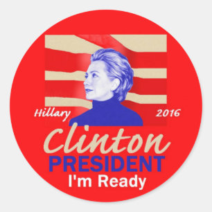 Hillary CLINTON 2016 Classic Round Sticker