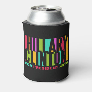 Hillary Clinton 2016 custom monogram can cooler