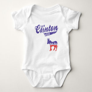 Hillary Clinton 2016 Democrats Sporty Baby Bodysuit