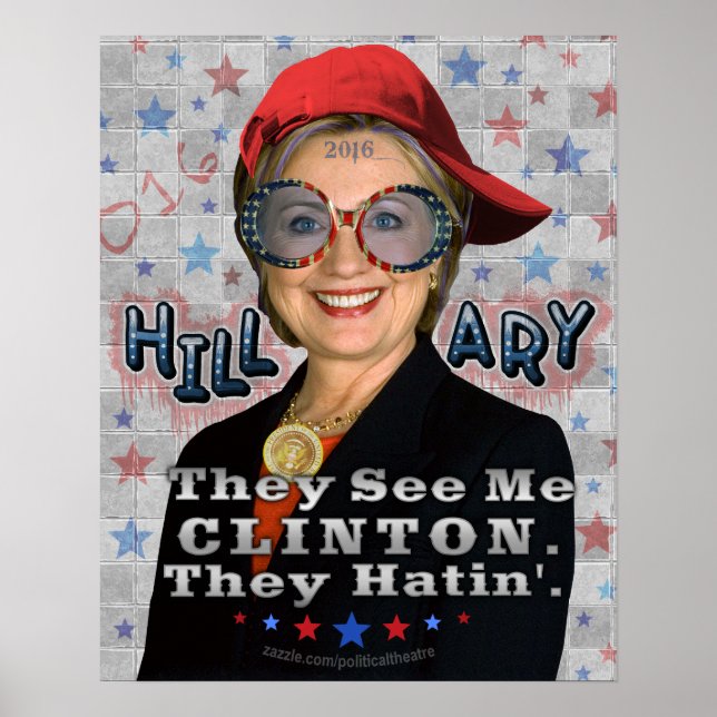 Hillary Clinton 2016 Funny President Election Poster (Front)