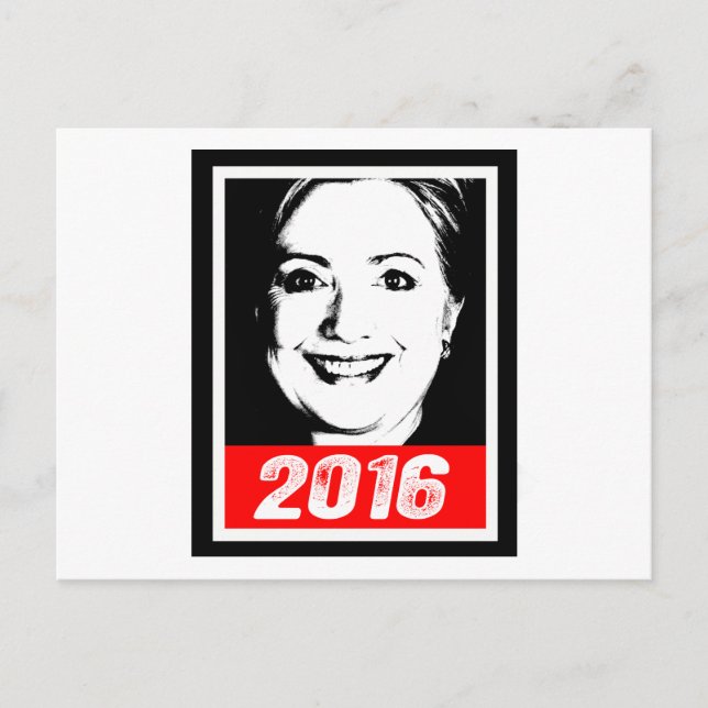HILLARY CLINTON 2016 INK ART.png Postcard (Front)