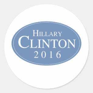 HILLARY CLINTON 2016 OVALESQUE -.png Classic Round Sticker