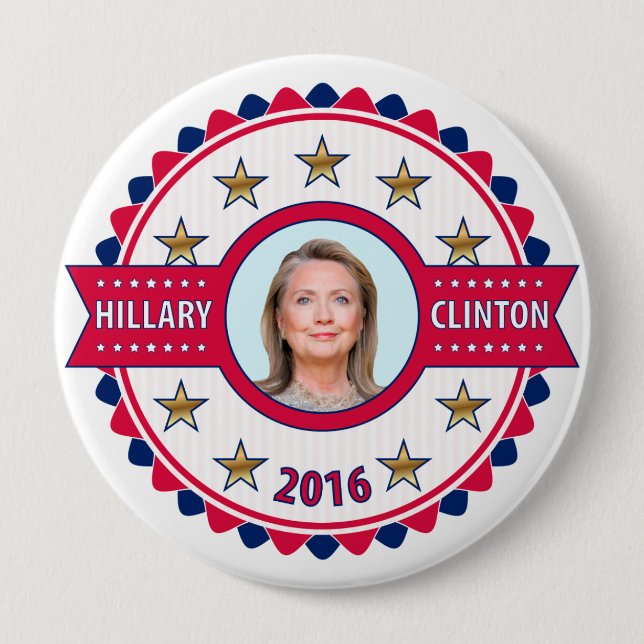 Hillary Clinton 2016  Pageant Campaign Button (Front)