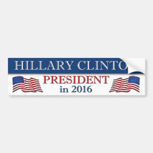 Hillary Clinton 2016 Patriotic Bumper Sticker