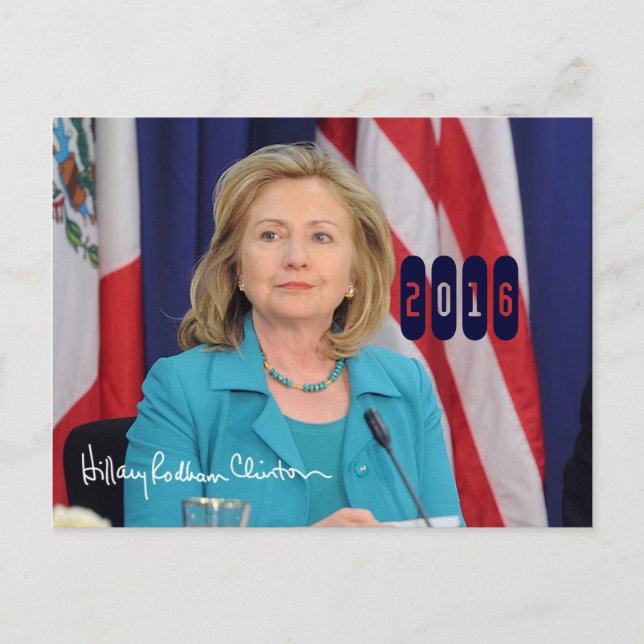 Hillary Clinton 2016 Postcard (Front)