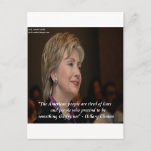 Hillary Clinton Americans Are Tired Quote Postcard