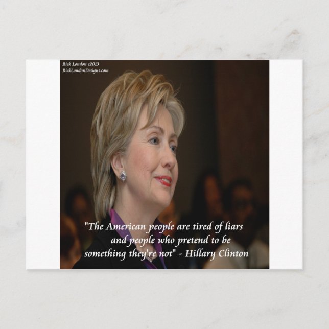 Hillary Clinton Americans Are Tired Quote Postcard (Front)