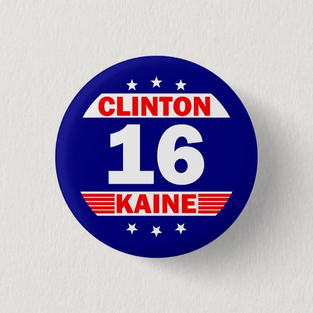 Hillary Clinton and Tim Kaine 2016 3 Cm Round Badge (Front)