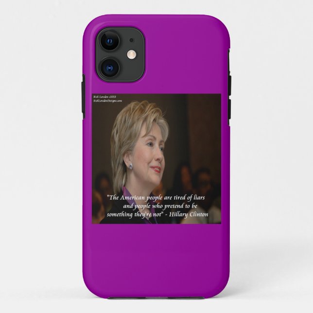 Hillary Clinton Angry Americans Quote iPhone5 Case (Back)