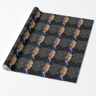 Hillary Clinton Blood Religion Quote Wrapping Paper