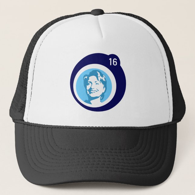 hillary clinton blue bubble trucker hat (Front)