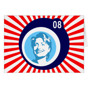 hillary clinton : blue bubbles & red rays :