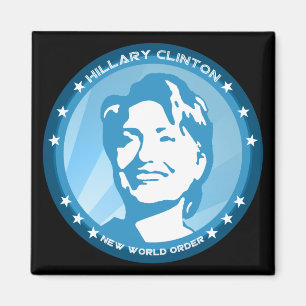 hillary clinton : blue rays : magnet