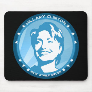 hillary clinton : blue rays : mouse mat