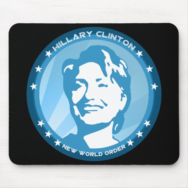 hillary clinton : blue rays : mouse mat (Front)