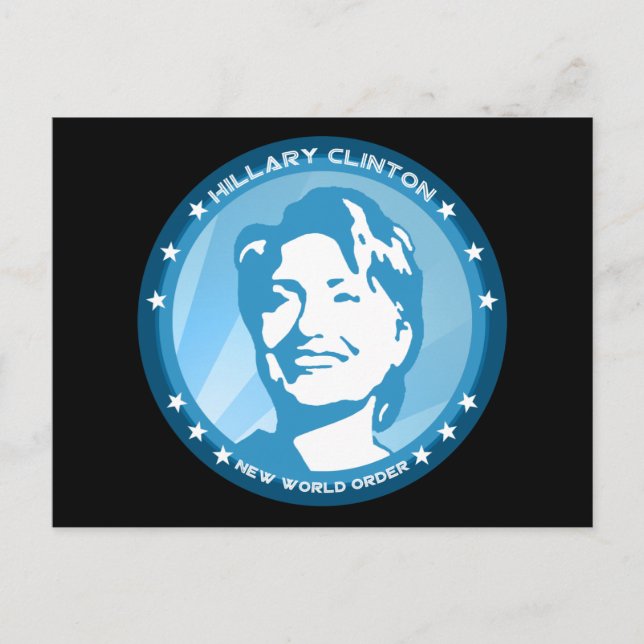 hillary clinton. blue rays : postcard (Front)