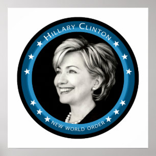 hillary clinton : blue rays : poster