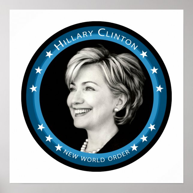 hillary clinton : blue rays : poster (Front)