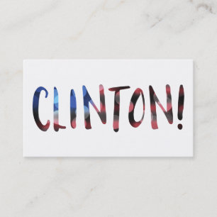 Hillary Clinton bokeh Business Card