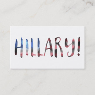 Hillary Clinton bokeh Business Card