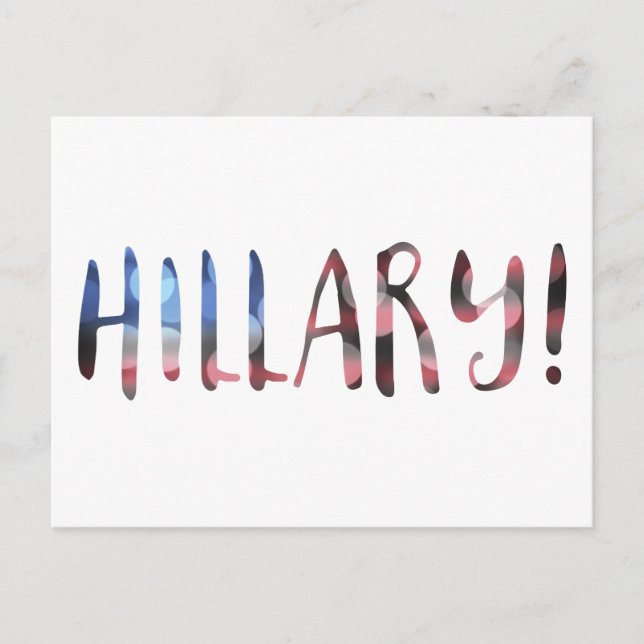 Hillary Clinton bokeh Postcard (Front)