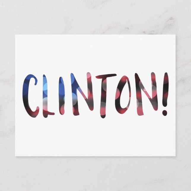 Hillary Clinton bokeh Postcard (Front)