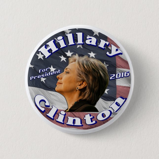 hillary clinton button 2016 president (Front)